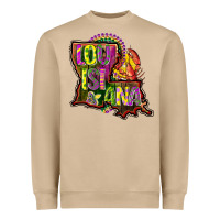 Mushroom louisiana map Heavyweight Sweatshirt - CowGirlArtShop