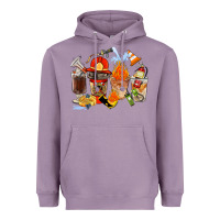 Lavender Firefighter Coffee Cups Heavyweight Hoodie - FaDigitalArtStudio