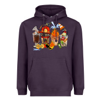 Plum Firefighter Coffee Cups Heavyweight Hoodie - FaDigitalArtStudio