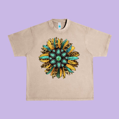 Gemstone Sunflower Urban Heavy Tee Designed By Bettercallsaul