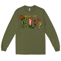 Army Green What The Elf Christmas Long Sleeve Tee - RanaPortraitStore