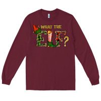 Burgundy What The Elf Christmas Long Sleeve Tee - RanaPortraitStore