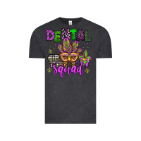 Vintage Black dental squad mardi gras teeth Vintage Tee - Jasminsmagicworld