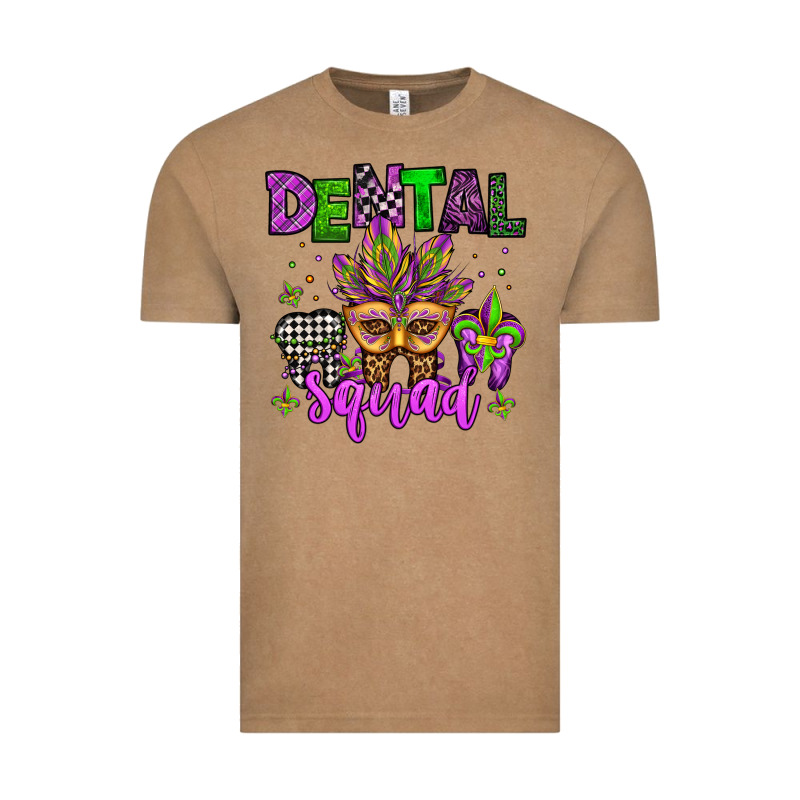 Dental Squad Mardi Gras Teeth Vintage Tee by Jasminsmagicworld | Teevron