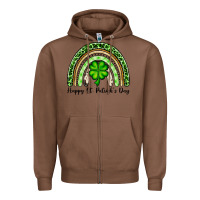 Chestnut Happy St. Patrick's Day rainbow Zipper Hoodie - OliviaCreatesArt