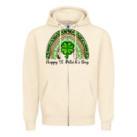 Sandshell Happy St. Patrick's Day rainbow Zipper Hoodie - OliviaCreatesArt