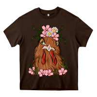 Chocolate Brown chicken Heavy Core Tee - MaliasSmallBusiness