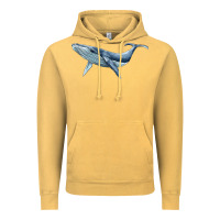 Vintage Mustard humpback whale Vintage Hoodie - BarkalooDesign
