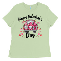 Matcha happy valentine's day gnome truck Ladies Tee - MaliasSmallBusiness