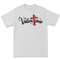 Dove Grey valentine cross glitter Premium Tee - MaliasSmallBusiness