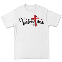 White valentine cross glitter Premium Tee - MaliasSmallBusiness