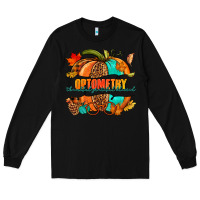 Black optometry thankful grateful blessed pumpkin Long Sleeve Tee - NancyCooperArtShop