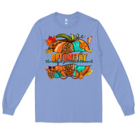 Colony Blue optometry thankful grateful blessed pumpkin Long Sleeve Tee - NancyCooperArtShop