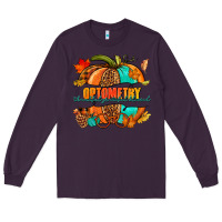 Plum optometry thankful grateful blessed pumpkin Long Sleeve Tee - NancyCooperArtShop