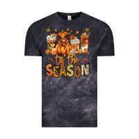 Cloud Black Tis' the season Fall Heifer coffee cups Vintage Tee - RanaPortraitStore