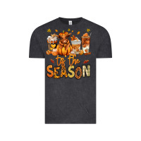 Vintage Black Tis' the season Fall Heifer coffee cups Vintage Tee - RanaPortraitStore