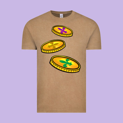 Louisiana Coins Vintage Tee Designed By Barkaloodesign