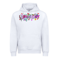 White Valentine Laboratory Urban Hoodie - CowhideDigitalArt