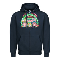 Navy Easter gnomes rainbow Zipper Hoodie - OliviaCreatesArt