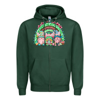 Sports Green Easter gnomes rainbow Zipper Hoodie - OliviaCreatesArt