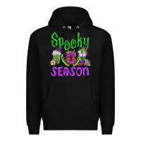 Black Spooky Season Coffee Cups Premium Hoodie - FaDigitalArtStudio
