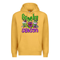 Mustard Spooky Season Coffee Cups Premium Hoodie - FaDigitalArtStudio