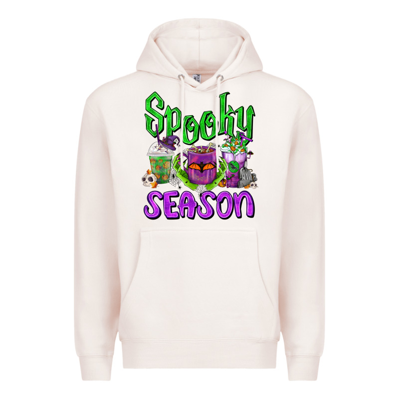 Spooky Season Coffee Cups Premium Hoodie by FaDigitalArtStudio | Teevron