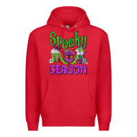 Red Spooky Season Coffee Cups Premium Hoodie - FaDigitalArtStudio