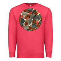 Cardinal african fabric pattern round earrings 5 Premium Sweatshirt - BundleAndBundleShop