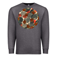 Charcoal Heather african fabric pattern round earrings 5 Premium Sweatshirt - BundleAndBundleShop