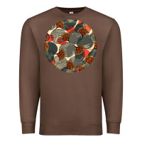 Chestnut african fabric pattern round earrings 5 Premium Sweatshirt - BundleAndBundleShop