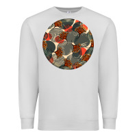 Dove Grey african fabric pattern round earrings 5 Premium Sweatshirt - BundleAndBundleShop