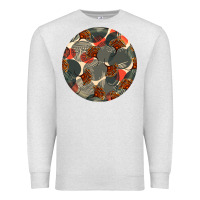 Oatmeal Heather african fabric pattern round earrings 5 Premium Sweatshirt - BundleAndBundleShop