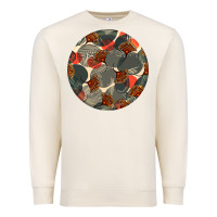 Sandshell african fabric pattern round earrings 5 Premium Sweatshirt - BundleAndBundleShop