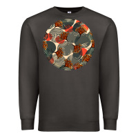 Smoke african fabric pattern round earrings 5 Premium Sweatshirt - BundleAndBundleShop