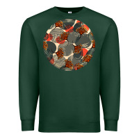 Sports Green african fabric pattern round earrings 5 Premium Sweatshirt - BundleAndBundleShop