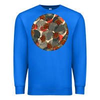 True Royal african fabric pattern round earrings 5 Premium Sweatshirt - BundleAndBundleShop