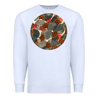 White african fabric pattern round earrings 5 Premium Sweatshirt - BundleAndBundleShop
