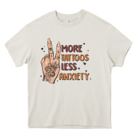 Cream more tattoos less anxiety Heavy Core Tee - MaliasSmallBusiness