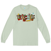 Matcha Christmas Teacher Long Sleeve Tee - NancyCooperArtShop