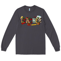 Smoke Christmas Teacher Long Sleeve Tee - NancyCooperArtShop