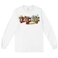 White Christmas Teacher Long Sleeve Tee - NancyCooperArtShop