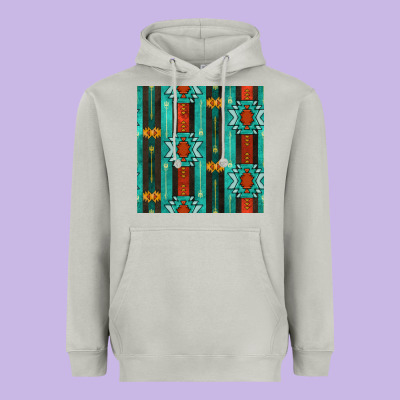 Native American Aztec Seamless Pattern 5 Heavyweight Hoodie Designed By Bundleandbundleshop