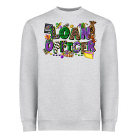 Heather Grey loan officer mardi gras cowgirl Heavyweight Sweatshirt - CowGirlArtShop