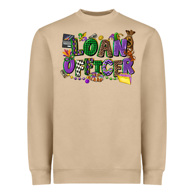 Loan Officer Mardi Gras Cowgirl Heavyweight Sweatshirt by CowGirlArtShop | Teevron