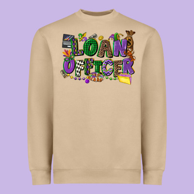 Loan Officer Mardi Gras Cowgirl Heavyweight Sweatshirt Designed By Cowgirlartshop
