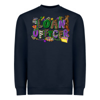 Navy loan officer mardi gras cowgirl Heavyweight Sweatshirt - CowGirlArtShop