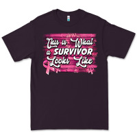 Plum This is what a survivor looks like Breast Cancer Premium Tee - NancyCooperArtShop