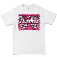White This is what a survivor looks like Breast Cancer Premium Tee - NancyCooperArtShop