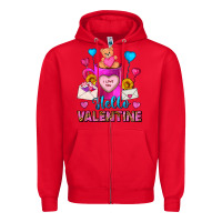 Red hello valentine valentines day coffee mug Zipper Hoodie - FaDigitalArtStudio